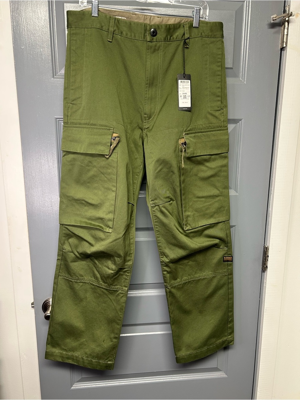 G-STAR RAW -3N carpenter pants. Sage green NWT! Size 33x30. $390 retail